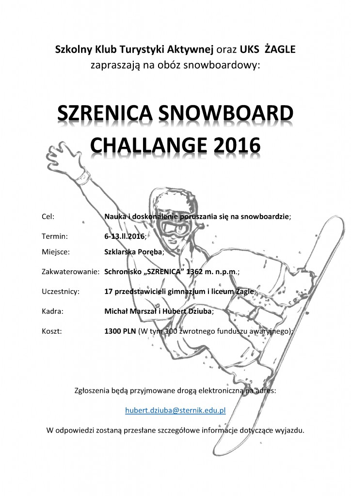 Obóz Zimowy 2016- plakat